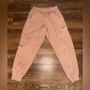 Zara Pink Cargo Joggers Size Small